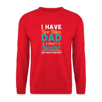 Grandfather Papaw Pop Gramps Granddad Grandpa - Unisex Pullover - Rot - Vorne - Alina (178cm) & Michal (187cm)