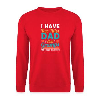 Grandfather Papaw Pop Gramps Granddad Grandpa - Unisex Pullover - Rot - Vorne - Alina (178cm) & Michal (187cm)