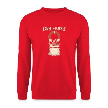 Kamelle Magnet Zoch Rosenmontag Kölner Karneval - Unisex Pullover - Rot - Vorne - Alina (178cm) & Michal (187cm)