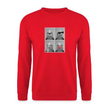 Delfine Delfin - Unisex Pullover - Rot - Vorne - Alina (178cm) & Michal (187cm)