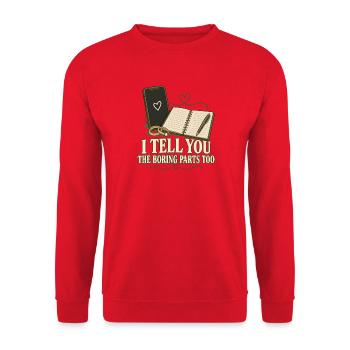 Armee Ehefrau Militär Ehefrau Einsatz - Unisex Pullover - Rot - Vorne - Alina (178cm) & Michal (187cm)