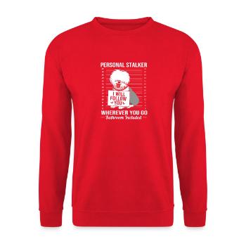 Englischer Schäferhund - Unisex Pullover - Rot - Vorne - Alina (178cm) & Michal (187cm)