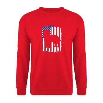 Neufundländer - Unisex Pullover - Rot - Vorne - Alina (178cm) & Michal (187cm)