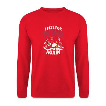 Skifahrer Wein Après Ski Winterspaß - Unisex Pullover - Rot - Vorne - Alina (178cm) & Michal (187cm)
