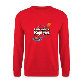 Paddelsport Paddler Kajak Kanu SUP Wassersport - Unisex Pullover - Rot - Vorne - Alina (178cm) & Michal (187cm)