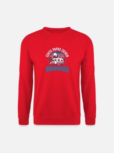 Wohnwagen Retro Bergsee - Unisex Pullover - Rot