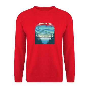 Aurora Polaris Dance Of Northern Lights - Unisex Pullover - Rot - Vorne - Alina (178cm) & Michal (187cm)