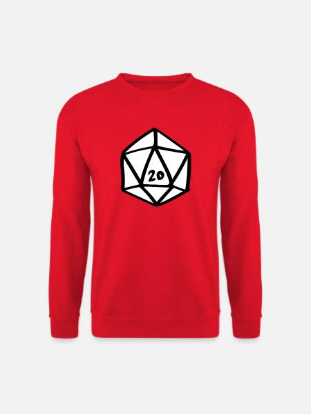 D20-Glyphe - Unisex Pullover - Rot