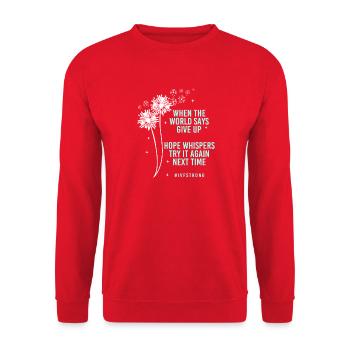 Embryo Transfer Tag Fötus - Unisex Pullover - Rot - Vorne - Alina (178cm) & Michal (187cm)