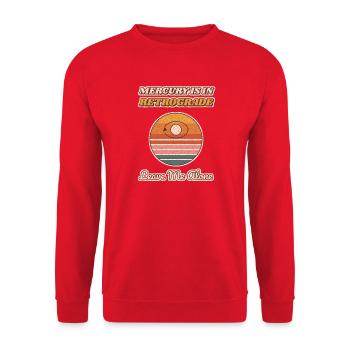 Merkur rückläufig Lass mich in Ruhe - Unisex Pullover - Rot - Vorne - Alina (178cm) & Michal (187cm)