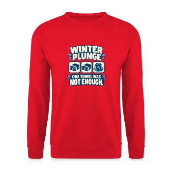 Winter Sprung Kaltwasser-challenge Schwimmfinisher - Unisex Pullover - Rot - Vorne - Alina (178cm) & Michal (187cm)