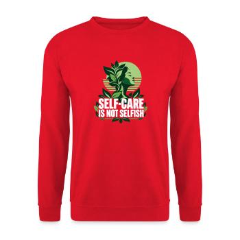 Mentale Gesundheit Bewusstsein Selbstfürsorge - Unisex Pullover - Rot - Vorne - Alina (178cm) & Michal (187cm)