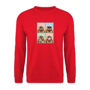 Gibbons Gibbon - Unisex Pullover - Rot - Vorne - Alina (178cm) & Michal (187cm)