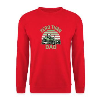 Lustiger Rasenmäher Papa Für Aufsitzmäher Fans - Unisex Pullover - Rot - Vorne - Alina (178cm) & Michal (187cm)