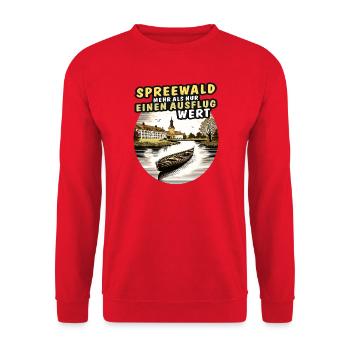 SPREEWALD AUSFLUG - Unisex Pullover - Rot - Vorne - Alina (178cm) & Michal (187cm)