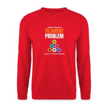 Filamentproblem - Unisex Pullover - Rot - Vorne - Alina (178cm) & Michal (187cm)