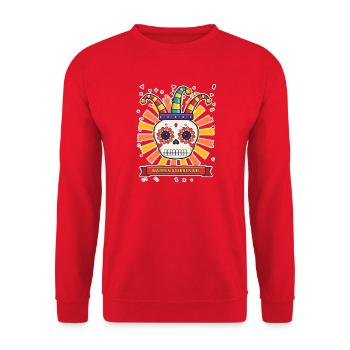 KARNEVAL NARREN STERBEN NIE - Unisex Pullover - Rot - Vorne - Alina (178cm) & Michal (187cm)