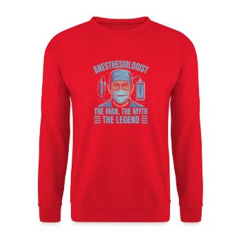 Anesthesiologist The Man The Myth Anesthesia - Unisex Pullover - Rot - Vorne - Alina (178cm) & Michal (187cm)