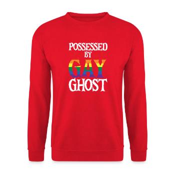 Possessed By Gay Witch Halloween Spooky Pride - Unisex Pullover - Rot - Vorne - Alina (178cm) & Michal (187cm)
