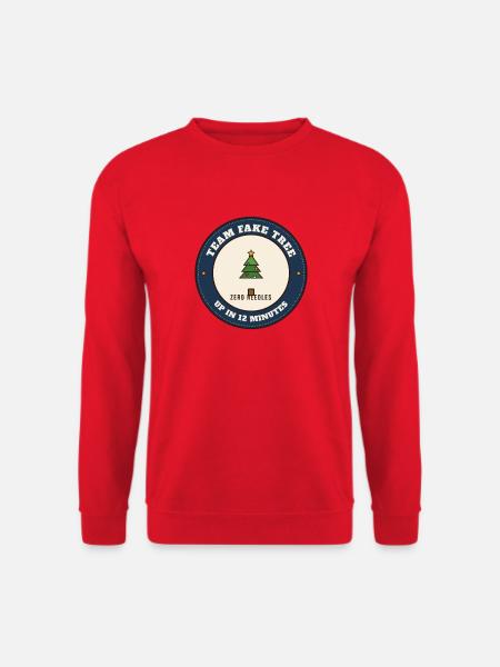 Team Fake Tree: In 12 Minuten wieder - Unisex Pullover - Rot
