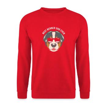 Berner Sennenhund Papa - Unisex Pullover - Rot - Vorne - Alina (178cm) & Michal (187cm)