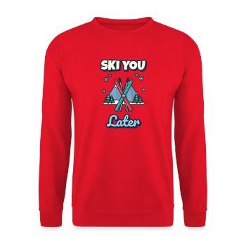 Ski-You Later. - Unisex Pullover - Rot - Vorne - Alina (178cm) & Michal (187cm)