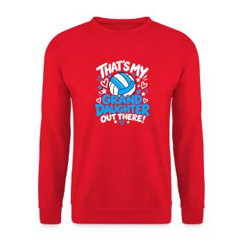 My grand daughter Volleyball Volleyballspieler - Unisex Pullover - Rot - Vorne - Alina (178cm) & Michal (187cm)