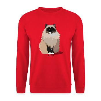 The Guardian - Unisex Sweatshirt - red - Front - Alina (178cm) & Michal (187cm)