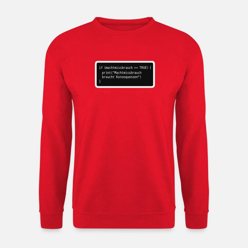 Machtmissbrauch - Unisex Pullover - Rot