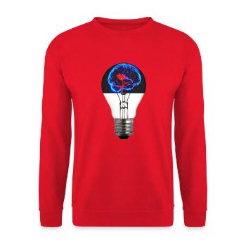 Ampoule cerveau idées - Sweat-shirt Unisexe - rouge - Devant - Alina (178cm) & Michal (187cm)