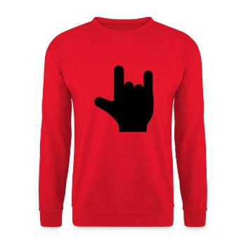 rocken_f1 - Unisex Sweatshirt - red - Front - Alina (178cm) & Michal (187cm)
