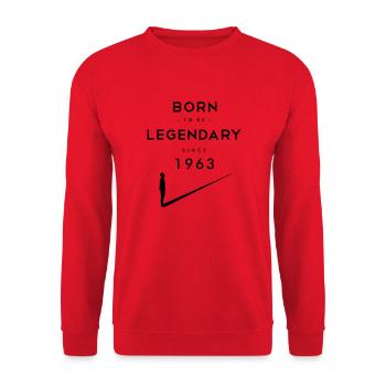 anniversaire - 1963 - Sweat-shirt Unisexe - rouge - Devant - Alina (178cm) & Michal (187cm)