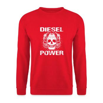 Diesel-Power - Unisex Pullover - Rot - Vorne - Alina (178cm) & Michal (187cm)