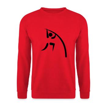 Pole vault - Unisex Sweatshirt - red - Front - Alina (178cm) & Michal (187cm)