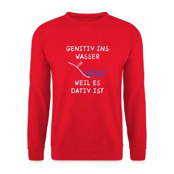 Ehrenlehrer I Schule Uni Grundschule Berufsschule - Unisex Pullover - Rot - Vorne - Alina (178cm) & Michal (187cm)