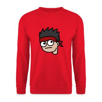 Foulard - Sweat-shirt Unisexe - rouge - Devant - Alina (178cm) & Michal (187cm)