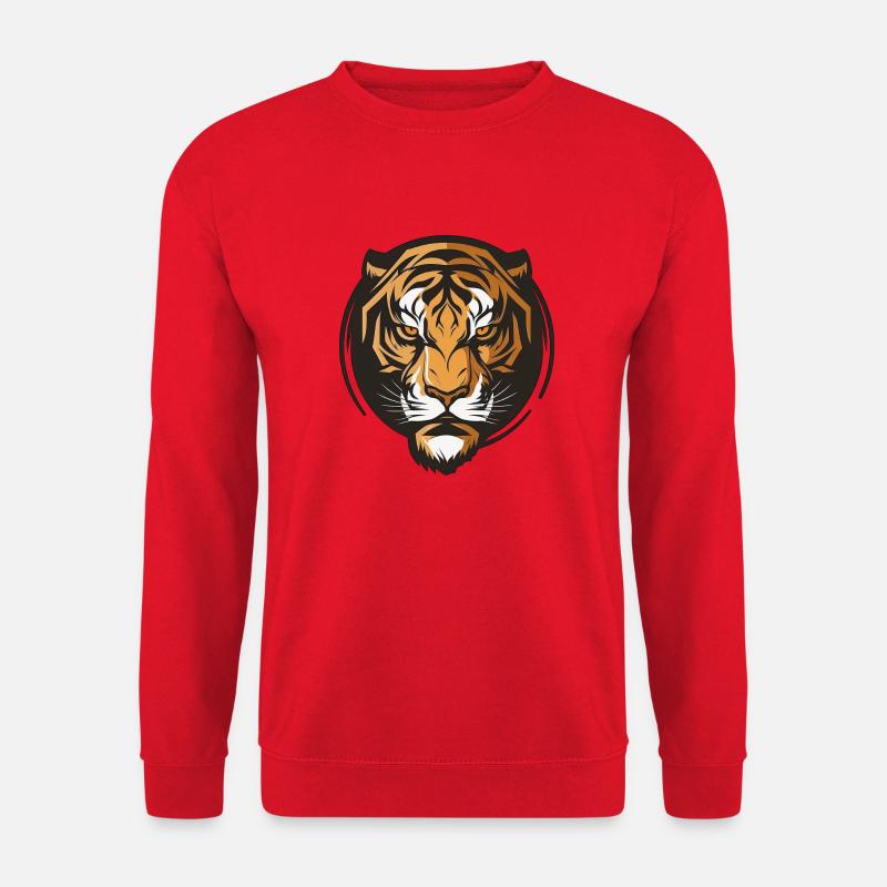 Mächtiger Tiger - Unisex Pullover - Rot