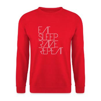 Manger dormir rave répéter nourriture sommeil corbeau disant - Sweat-shirt Unisexe - rouge - Devant - Alina (178cm) & Michal (187cm)