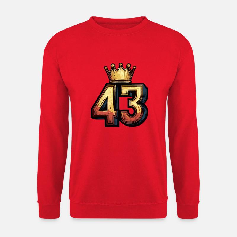 43 Zahl Krone - Unisex Pullover - Rot