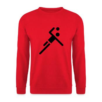 Handball - Unisex Pullover - Rot - Vorne - Alina (178cm) & Michal (187cm)