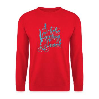 Artistic Cycling, Artistic Cycling, Indoor Cycling, Coach - Unisex Sweatshirt - red - Front - Alina (178cm) & Michal (187cm)