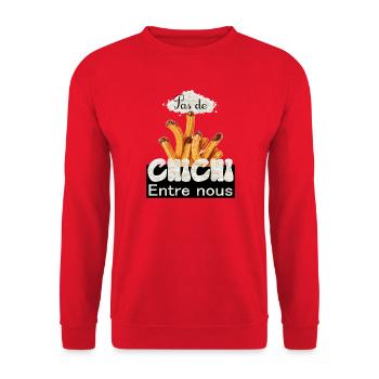 Pas de chichi entre nous - Sweat-shirt Unisexe - rouge - Devant - Alina (178cm) & Michal (187cm)