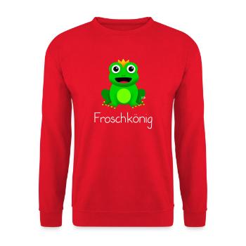 Froschkönig - Unisex Pullover - Rot - Vorne - Alina (178cm) & Michal (187cm)