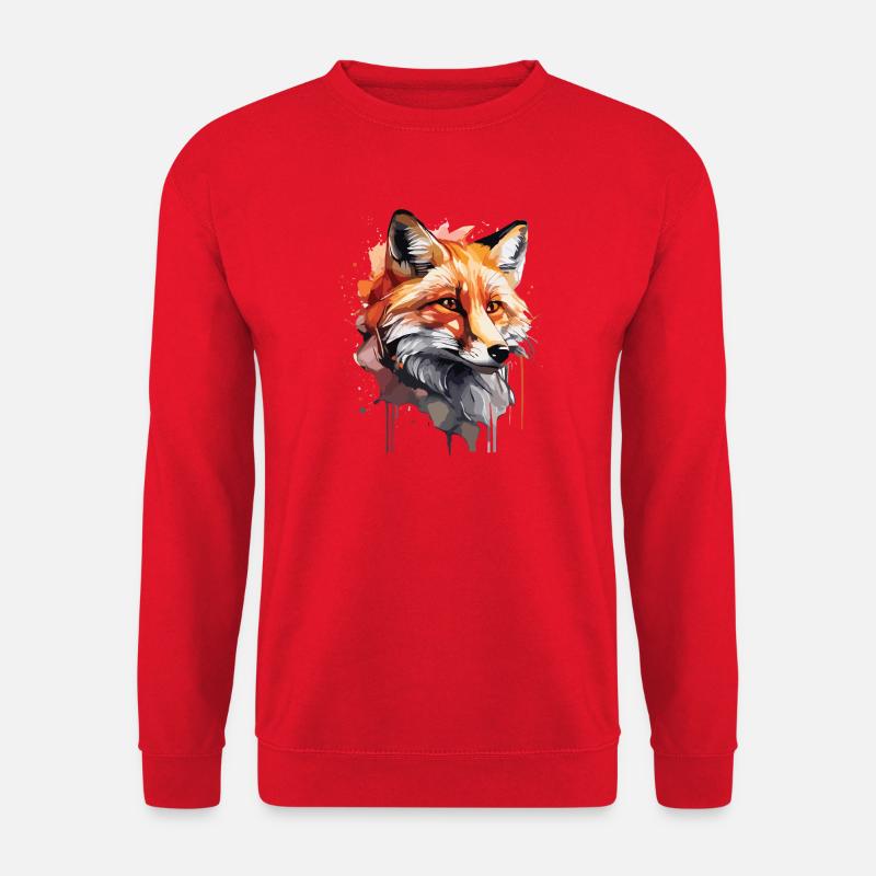 Cute Fox - Unisex Sweatshirt - red