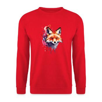 Niedlicher Fuchs - Unisex Pullover - Rot - Vorne - Alina (178cm) & Michal (187cm)