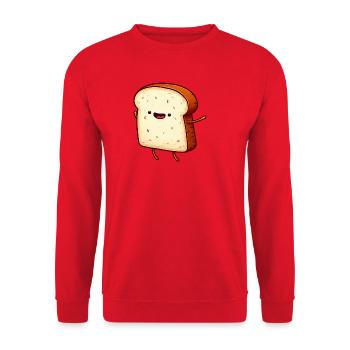 Happy Toast saute joie paix - Sweat-shirt Unisexe - rouge - Devant - Alina (178cm) & Michal (187cm)