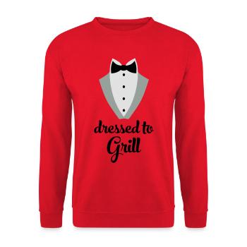 Tablier de cuisine drôle pour hommes - Sweat-shirt Unisexe - rouge - Devant - Alina (178cm) & Michal (187cm)