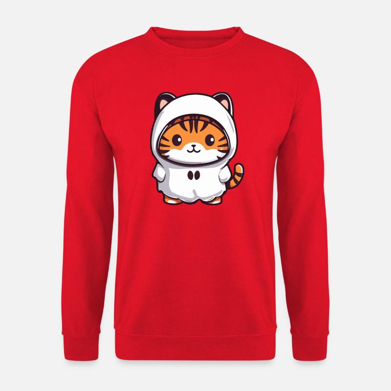 Tiger Halloween Geist - Unisex Pullover - Rot