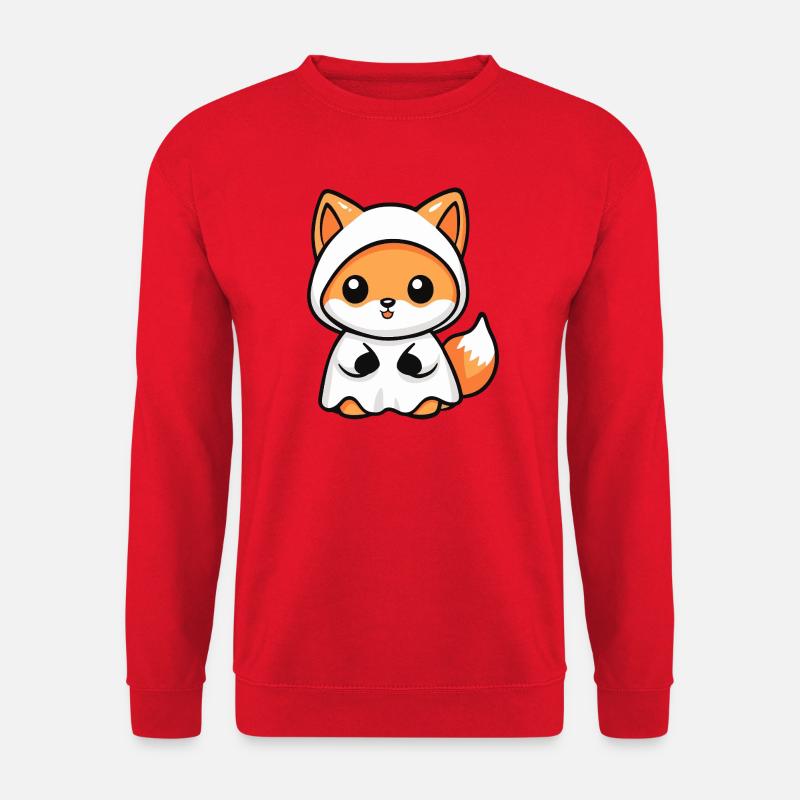 Fox Halloween Ghost - Unisex Sweatshirt - red