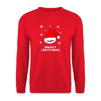 Chapeau de Noël Père Noël - Sweat-shirt Unisexe - rouge - Devant - Alina (178cm) & Michal (187cm)